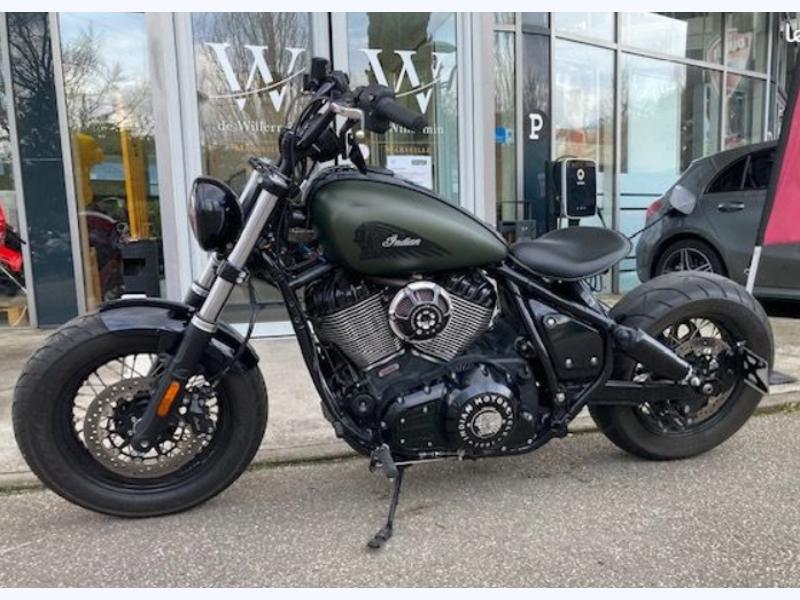 Photo INDIAN MOTORCYCLE CHIEF BOBBER DARK HORSE SAGE BRUSH  